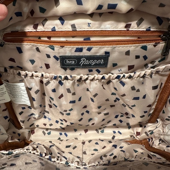 Lug Ranger Cognac Brown Quilted Crossbody Bag - Picture 8 of 10